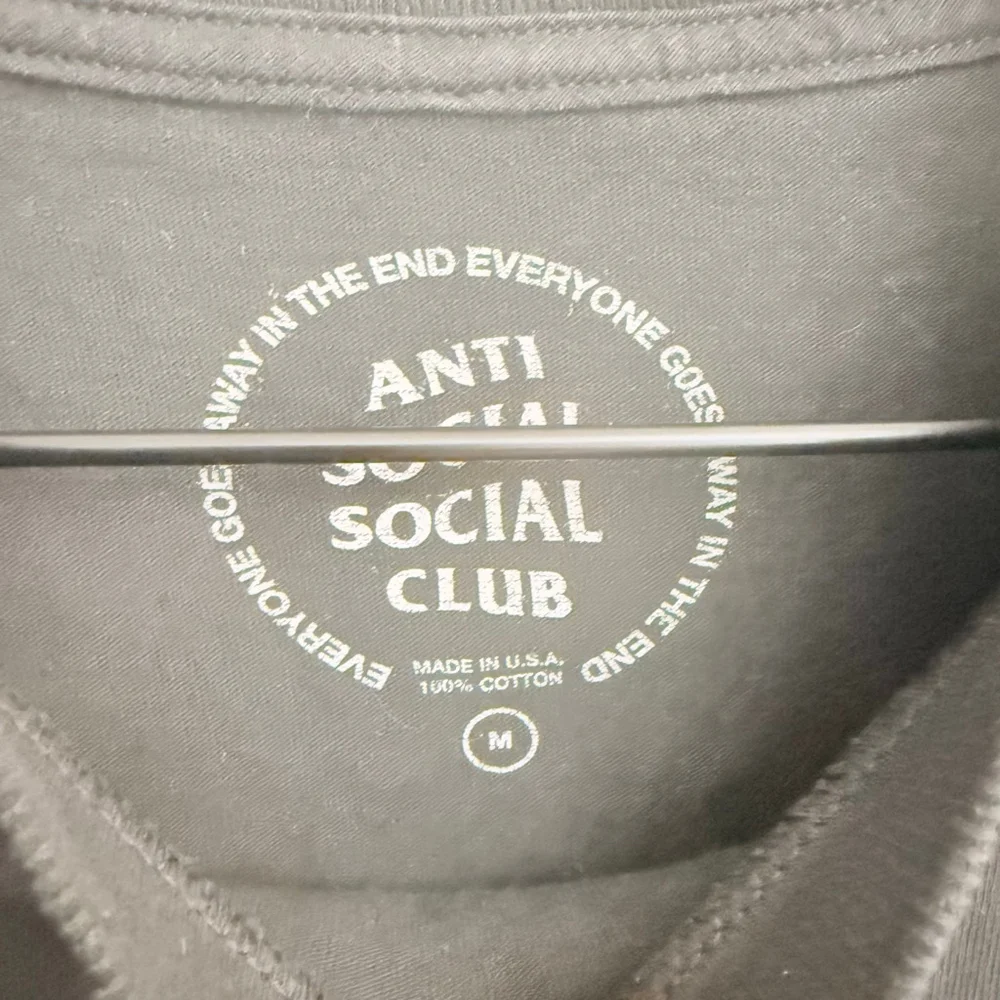 Anti Social Social Club Men's Black White Short Sleeve Tee Size Medium